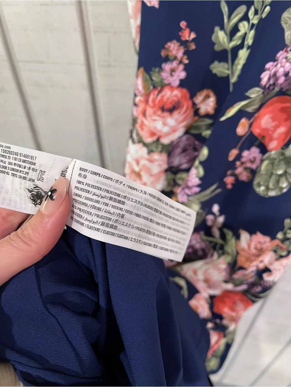 Abercrombie Fitch Navy Floral Side Cutout Maxi Dress XS Wedding Guest